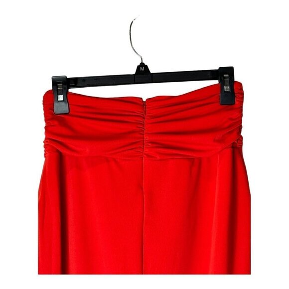 Dundas X Revolve Red Front Slit Jersey Knit Siouxsie Midi Skirt Size S - Picture 5 of 11